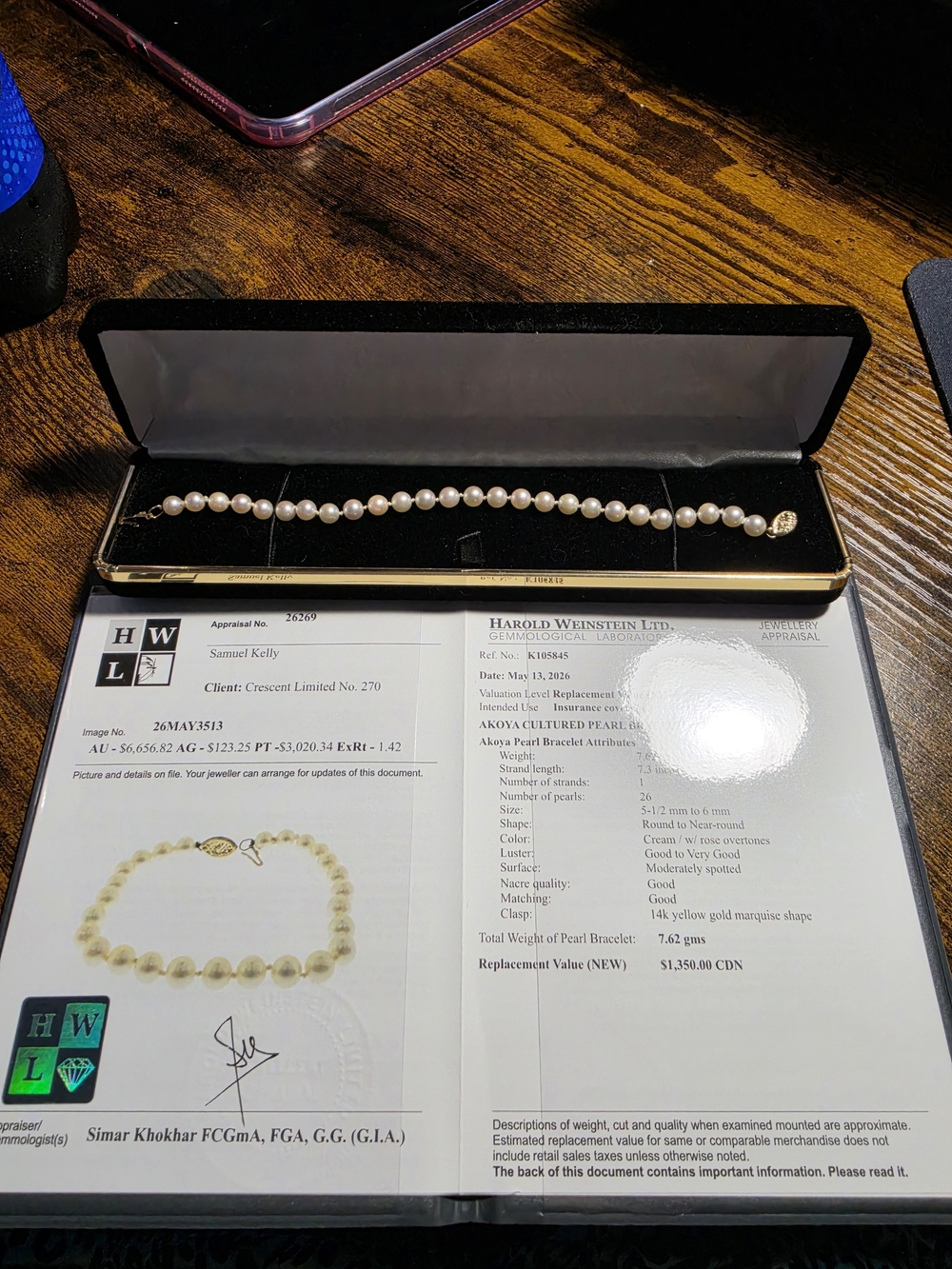 Akoya Pearl Bracelet in White -